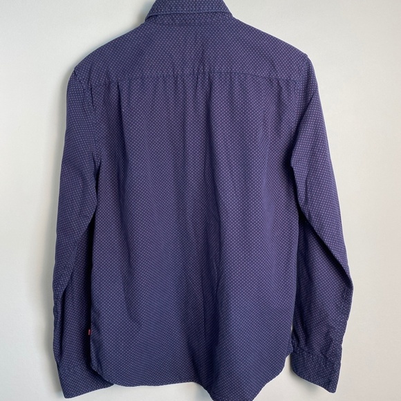 Denim & Flower Men's Purple Allover Micro Houndstooth LS Button Shirt Medium - Picture 6 of 14